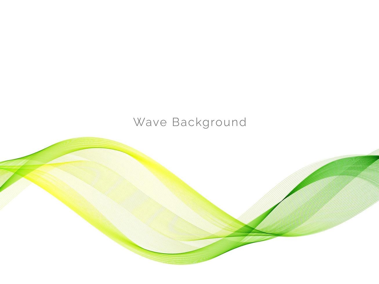 Stylish smooth beautiful green flowing wave pattern background vector