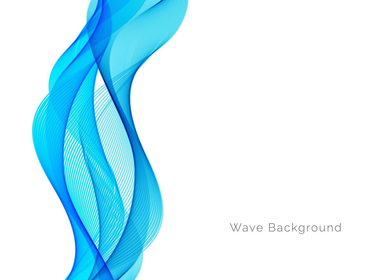 Smooth stylish flowing blue wave background vector