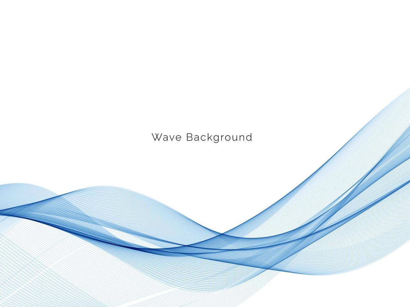 Blue wave design flowing stylish background vector