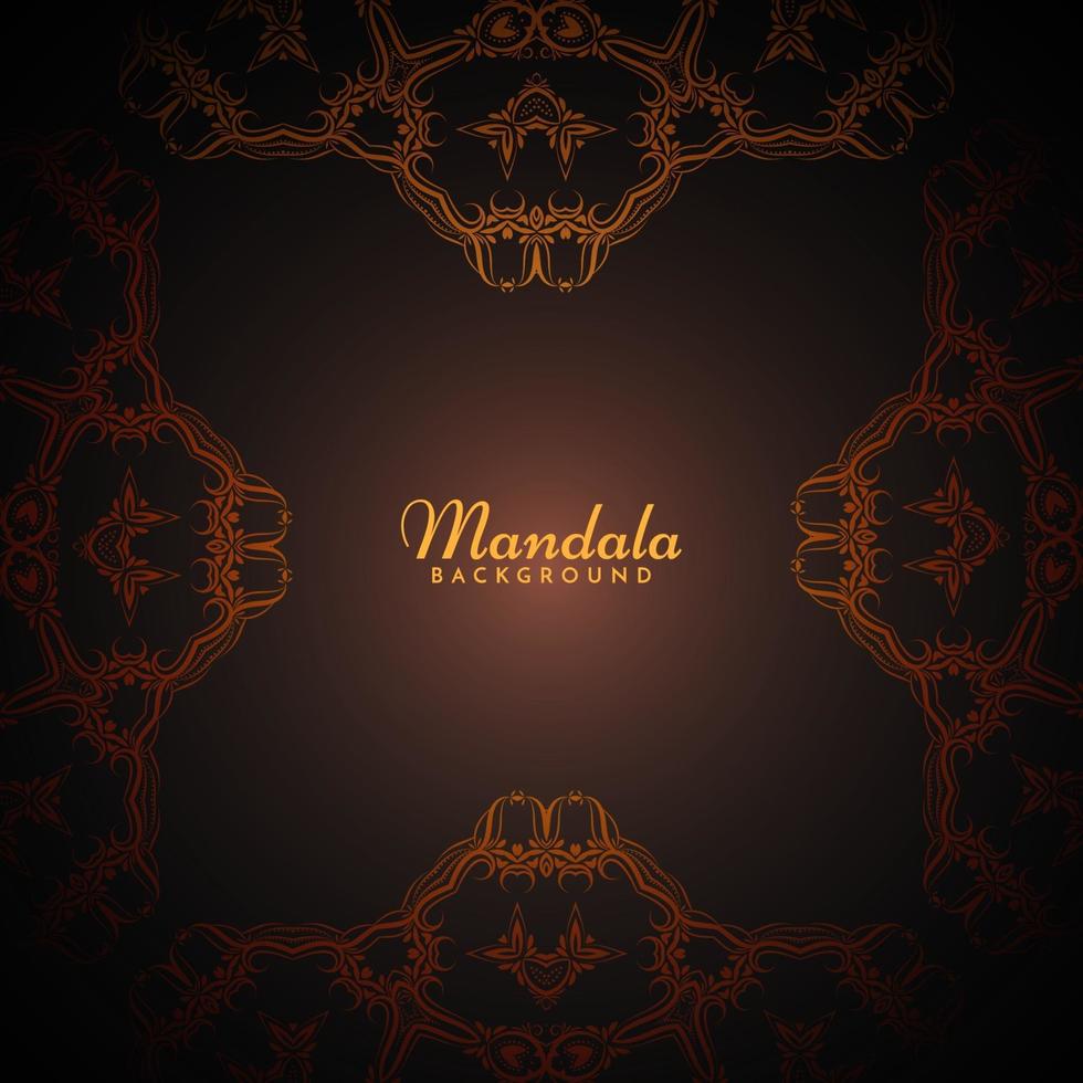 Fondo decorativo con elegante patrón de adorno de diseño de mandala vector