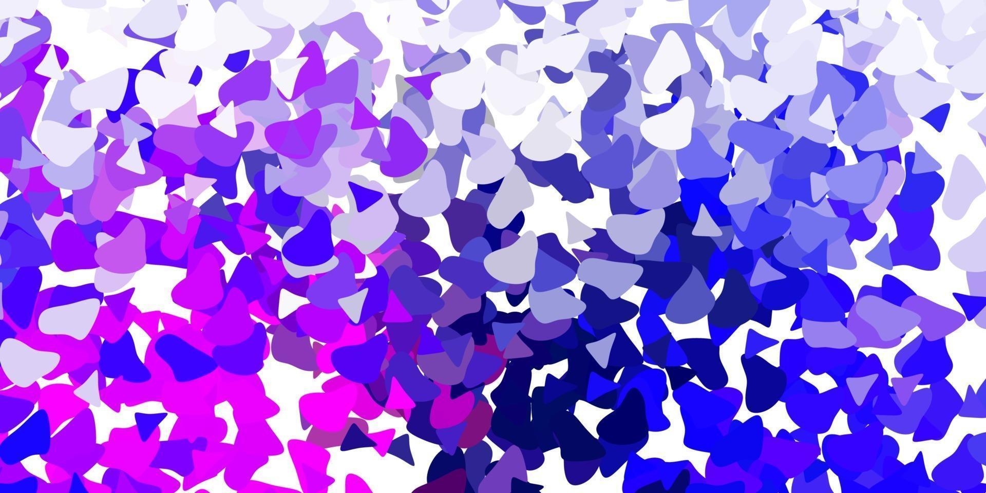 Light pink, blue vector pattern with abstract shapes.