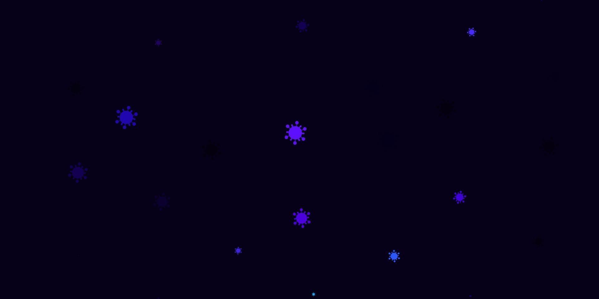 Light pink, blue vector texture with disease symbols.