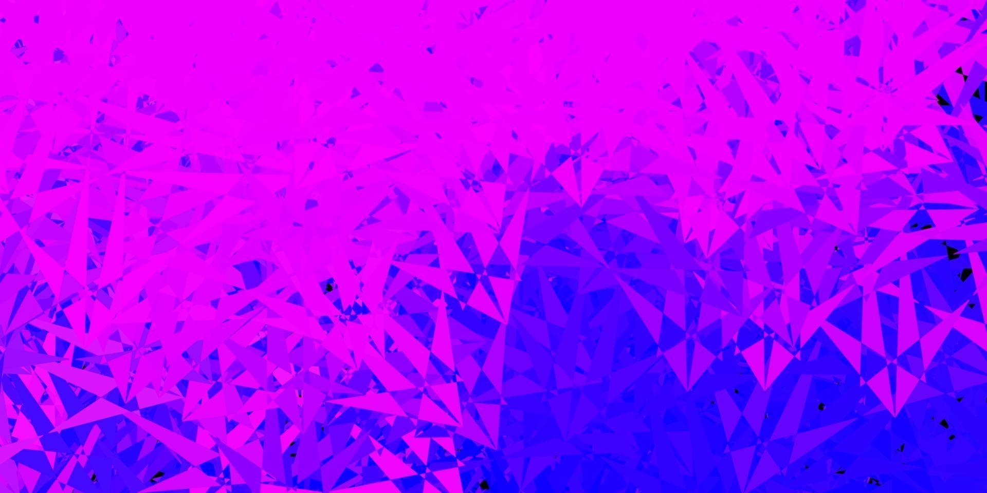 Fondo de vector rosa claro, azul con formas poligonales.