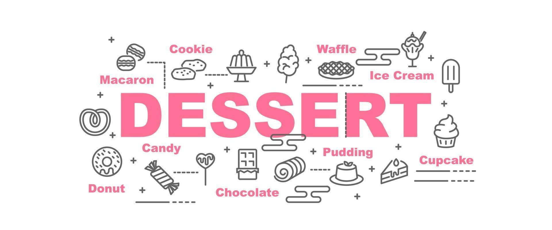 dessert vector banner