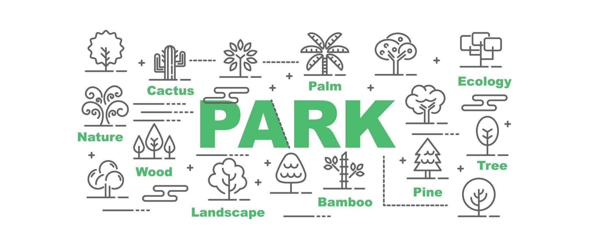 park vector banner