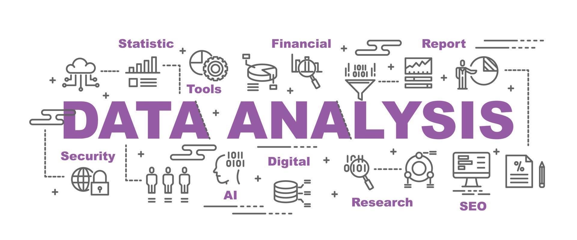 data analysis vector banner