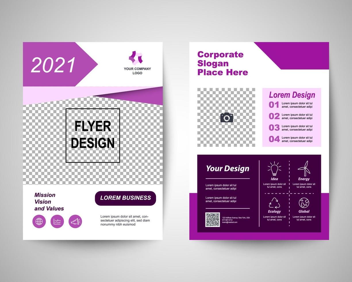 corporate flyer a4 template vector