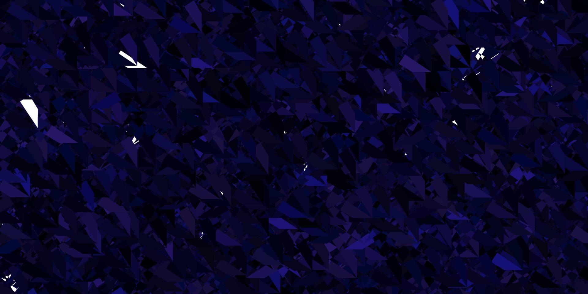 Dark Purple vector background with polygonal forms.