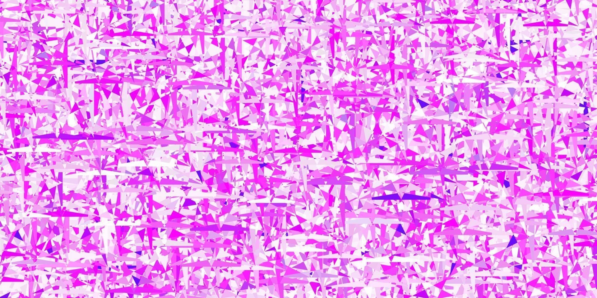 diseño de vector de color púrpura claro con líneas, triángulos.