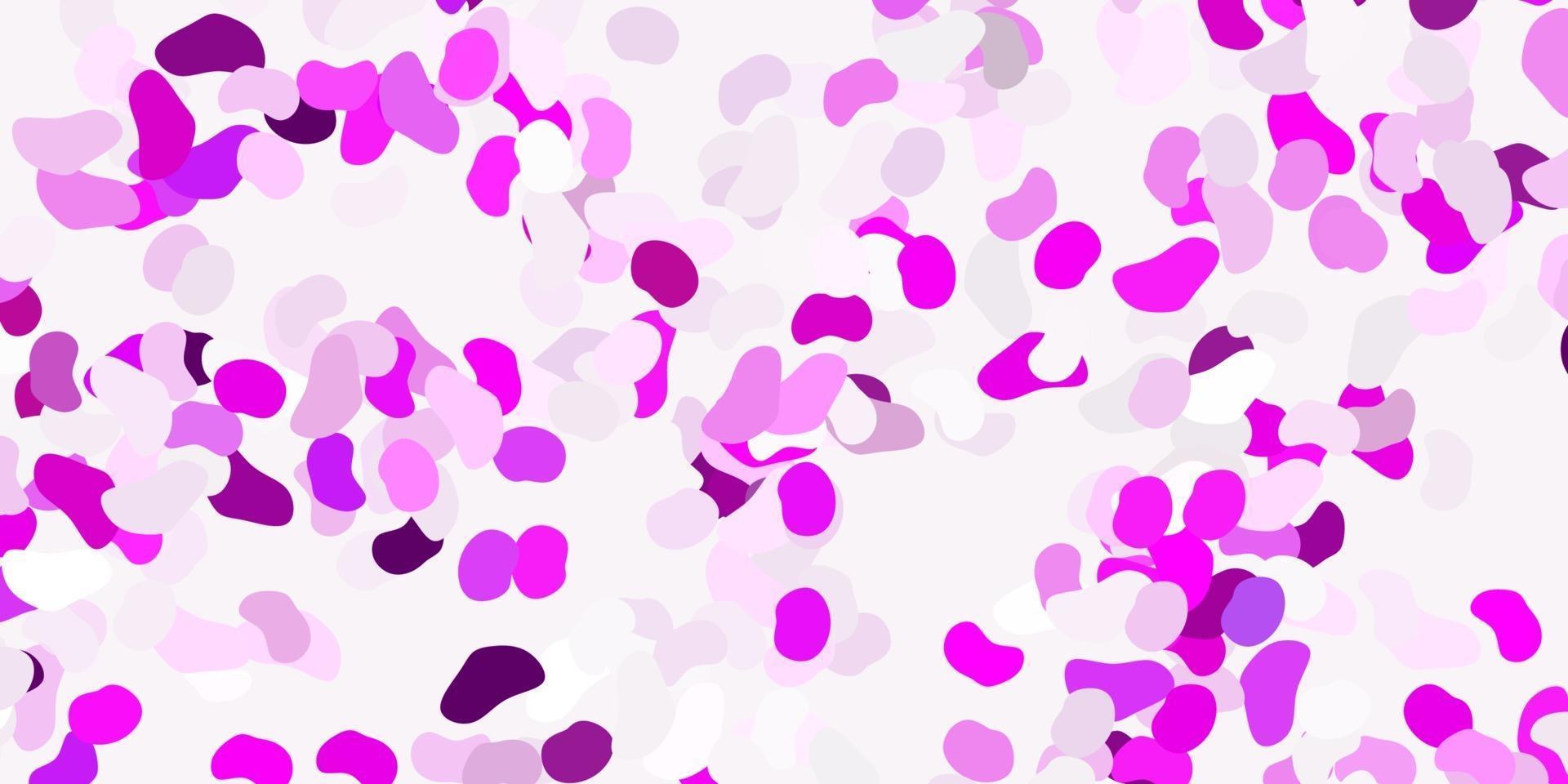 Light purple, pink vector backdrop with chaotic shapes.