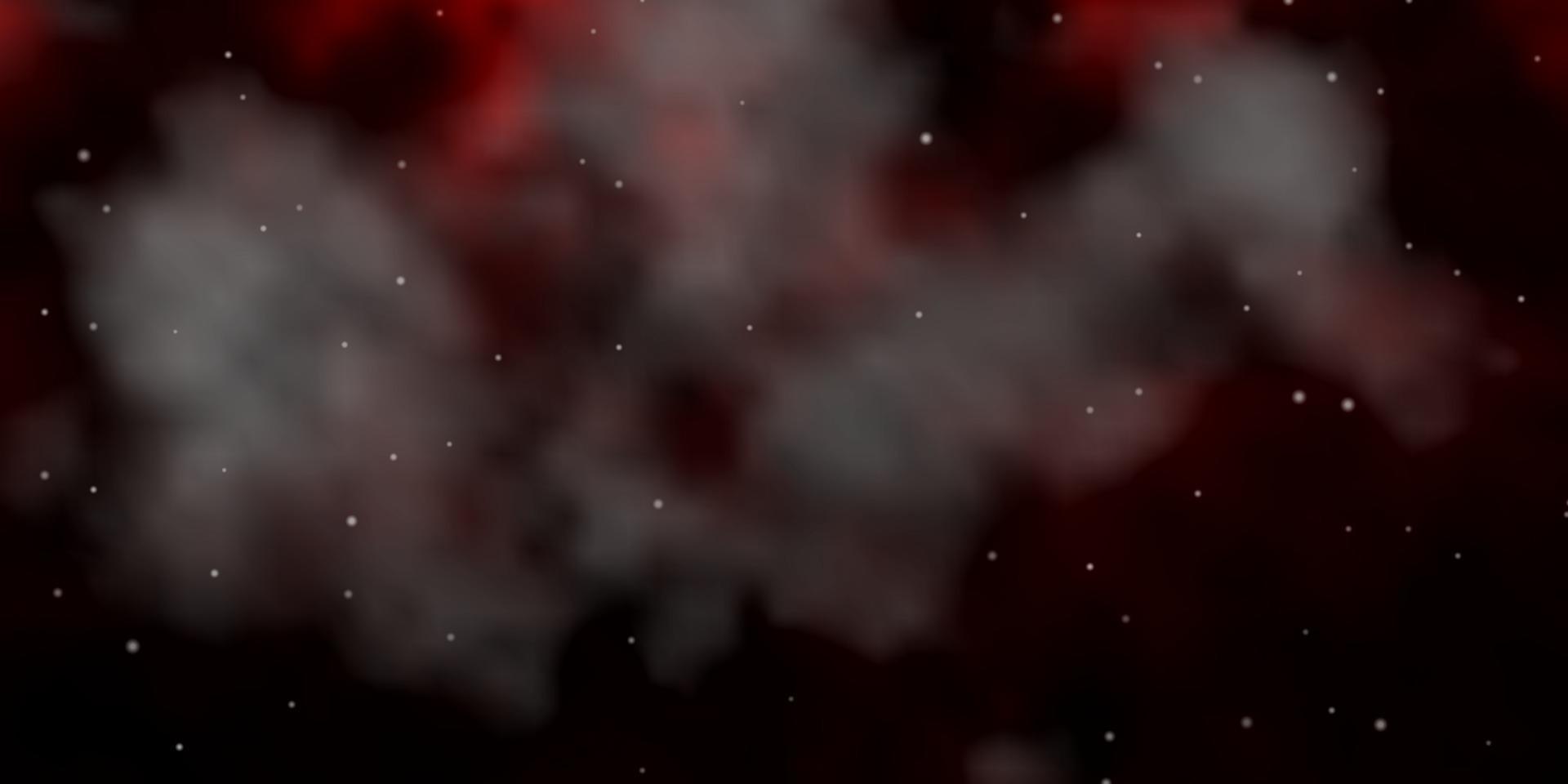 Dark Red vector texture with beautiful stars.