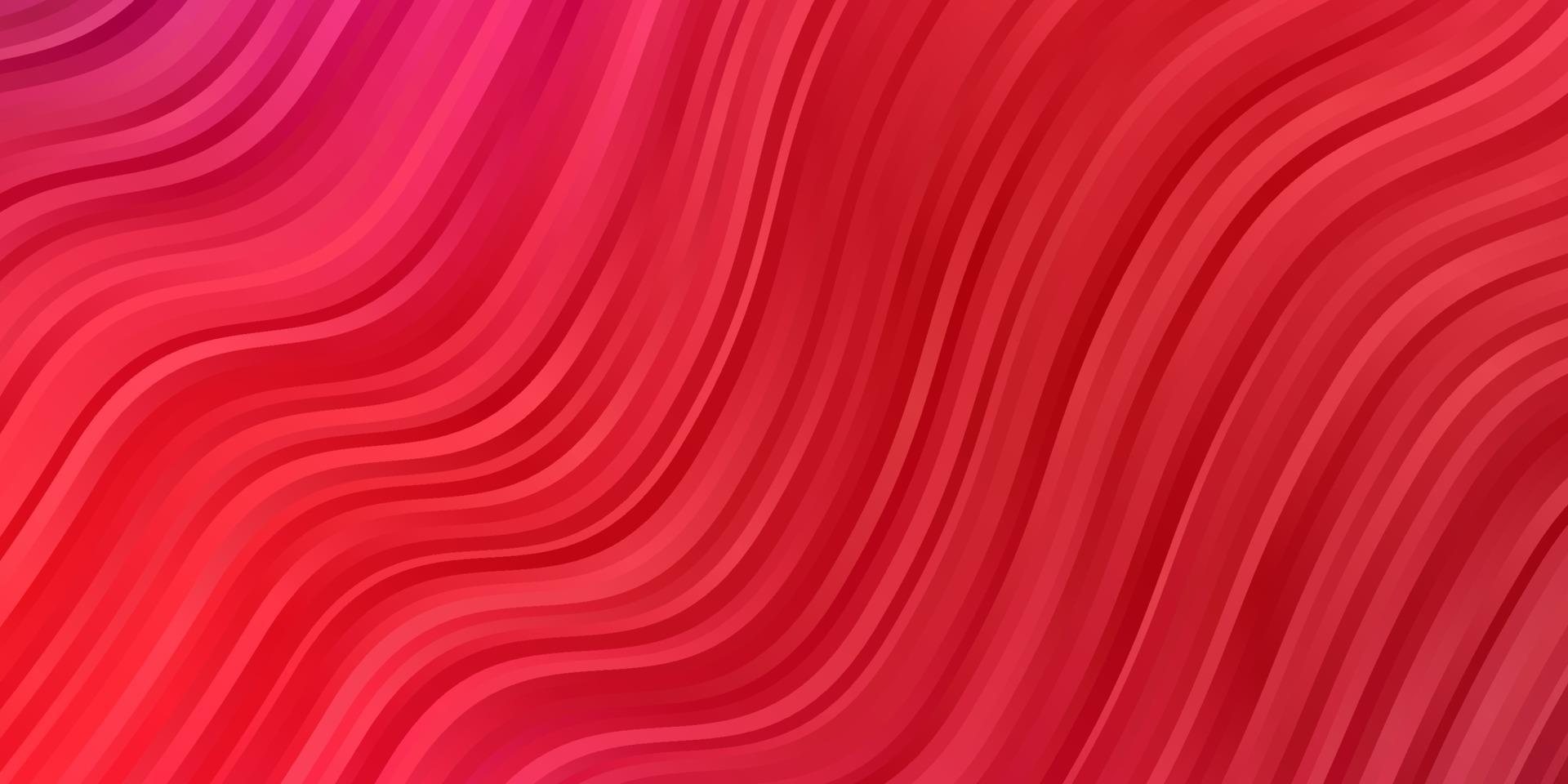 Fondo de vector rojo claro con curvas.