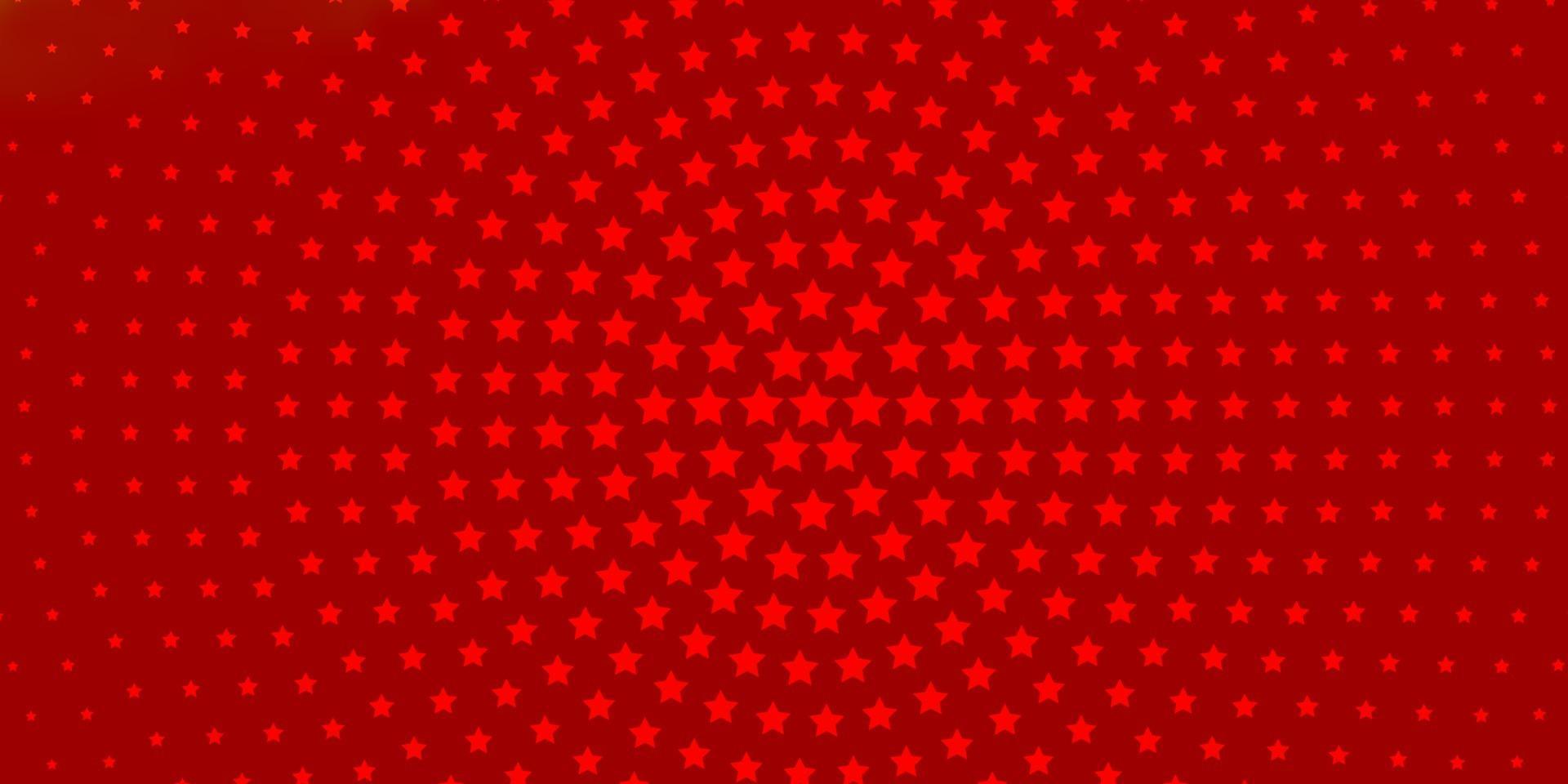 Light Red vector background with small and big stars.
