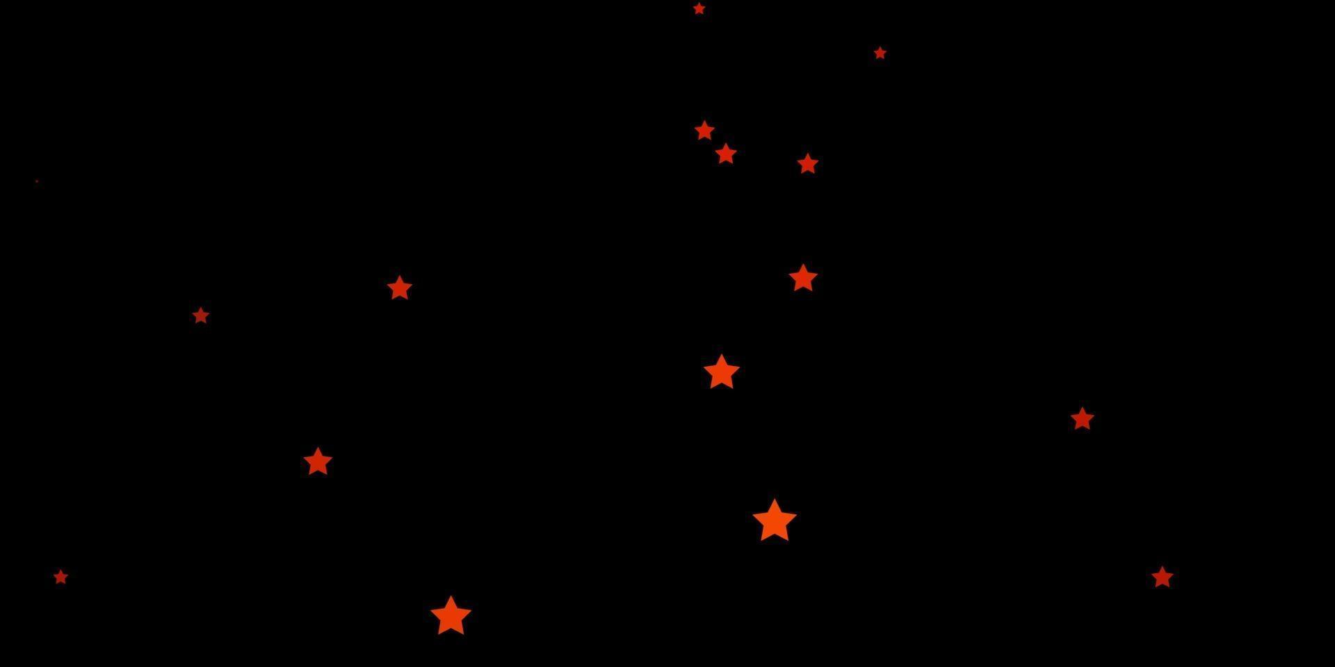 Dark Red, Yellow vector background with small and big stars.