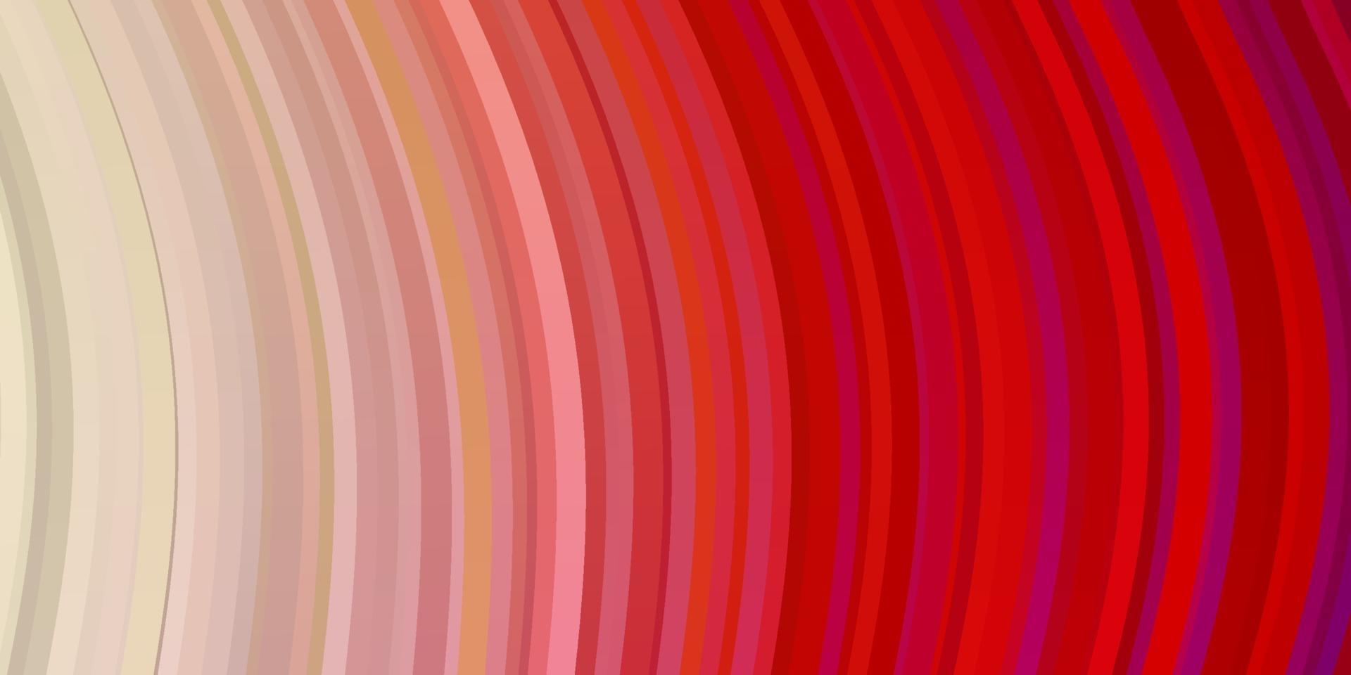 Light Red, Yellow vector backdrop with curves.