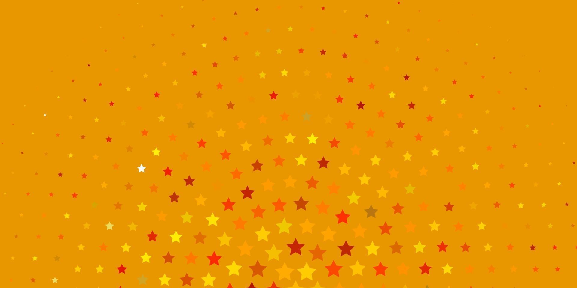 plantilla de vector amarillo claro con estrellas de neón.