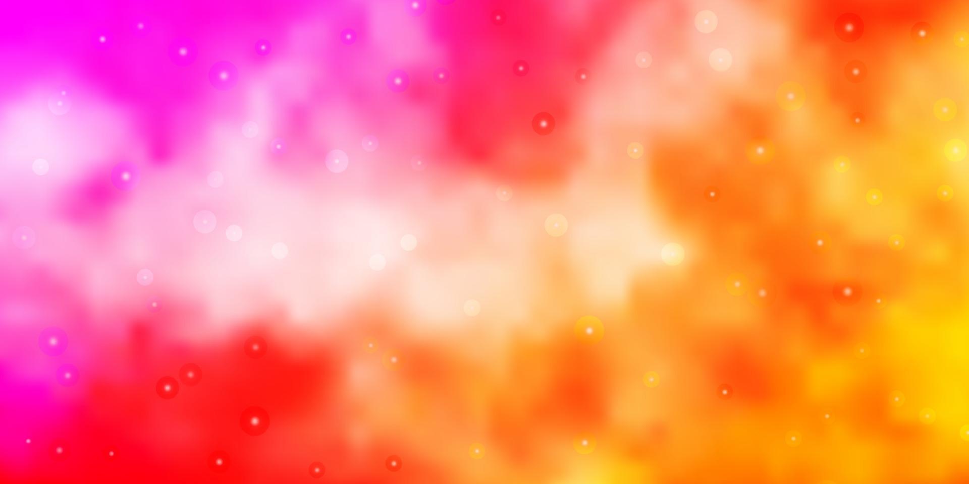 Light Red, Yellow vector texture with beautiful stars.