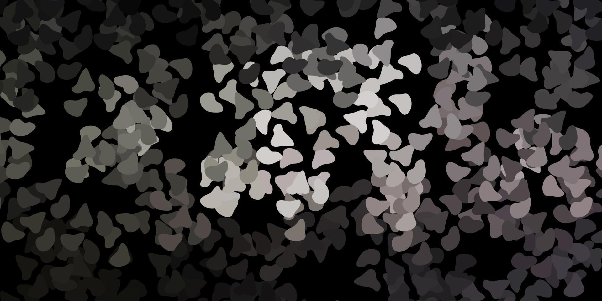 Dark gray vector texture with memphis shapes.