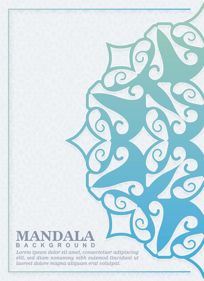 cubierta de mandala en plantilla de color degradado vector