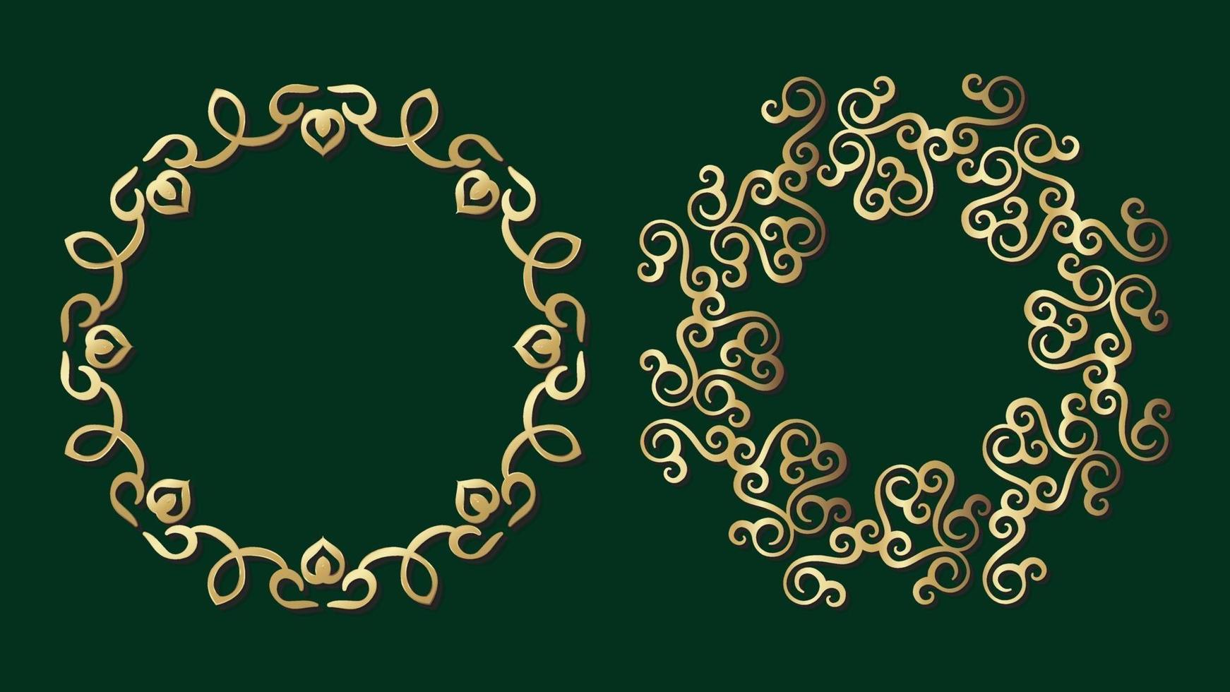 Luxury gold decorative floral frame background vector