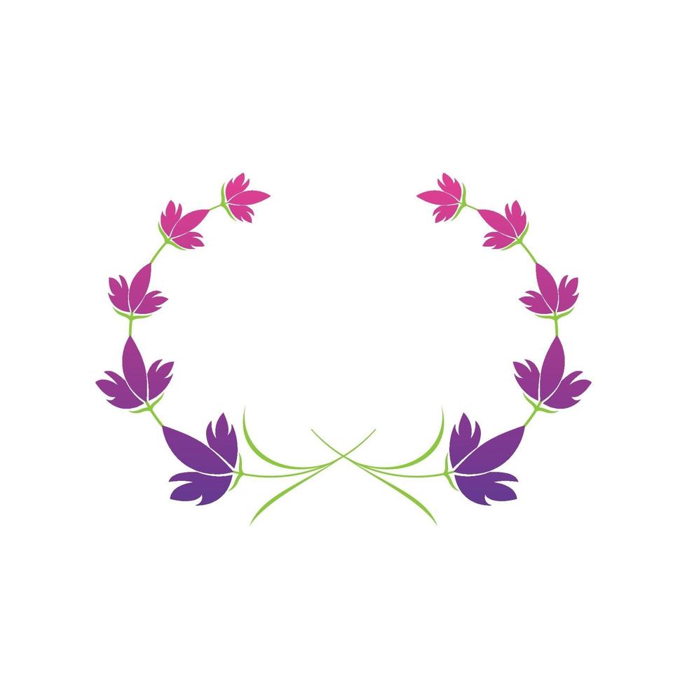 plantilla de símbolo de logotipo de flor de lavanda vector