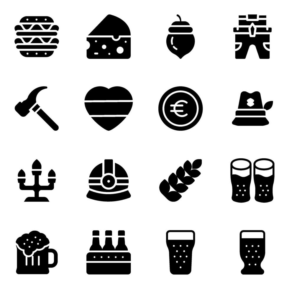 German Cuisines, Culture and Accessories vector