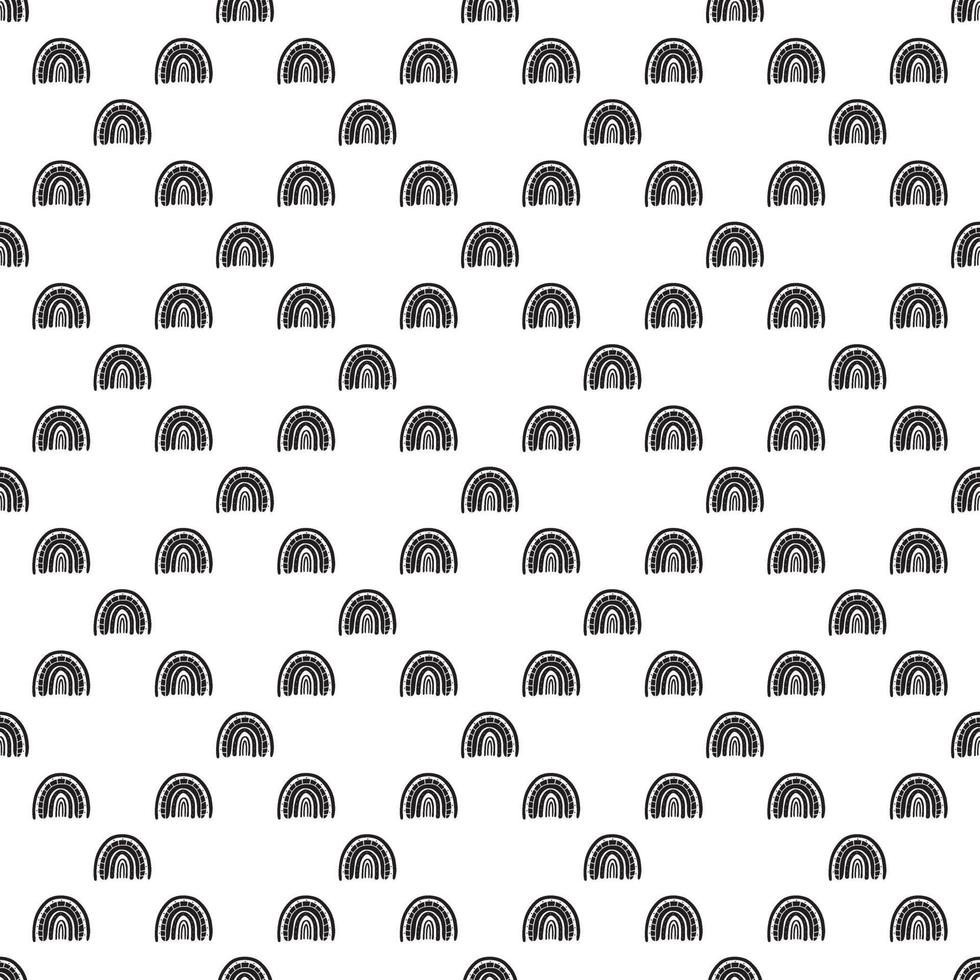 Rainbow black and white pattern. Black rainbow pattern. vector