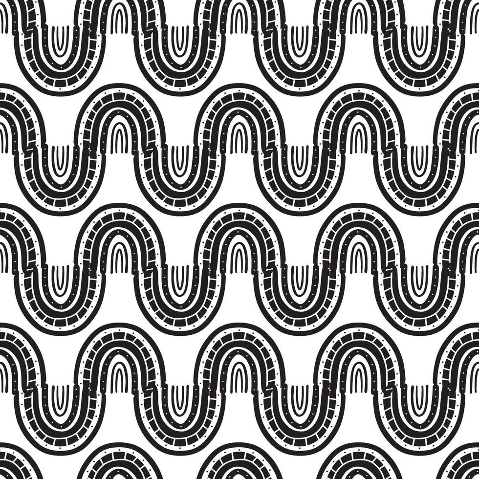 Rainbow black and white pattern. Black rainbow pattern. vector