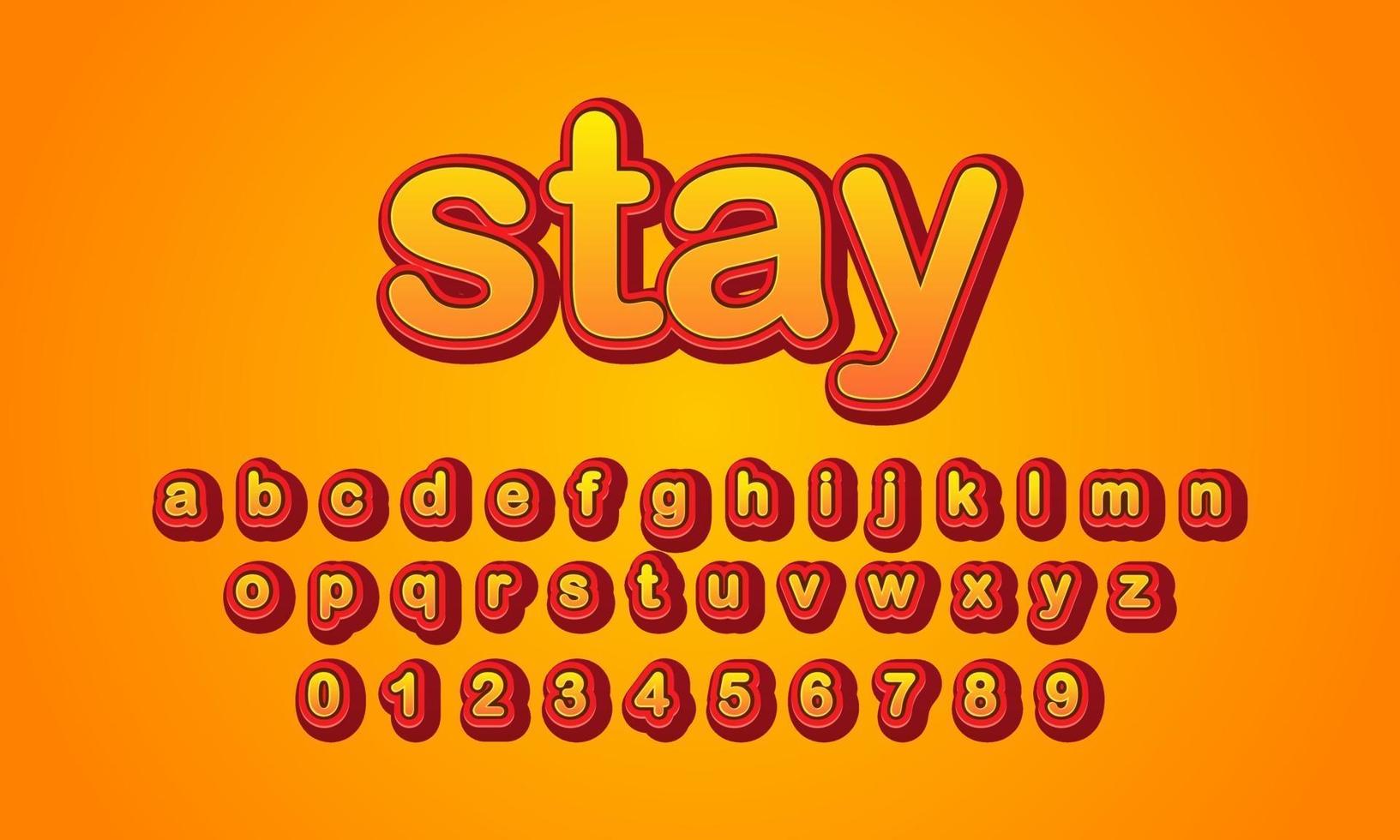 stay font alphabet vector