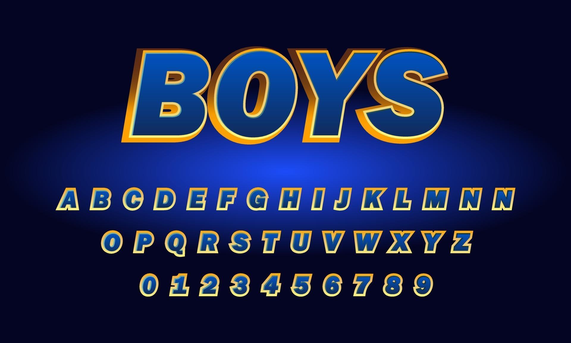 boys font alphabet 2280916 Vector Art at Vecteezy