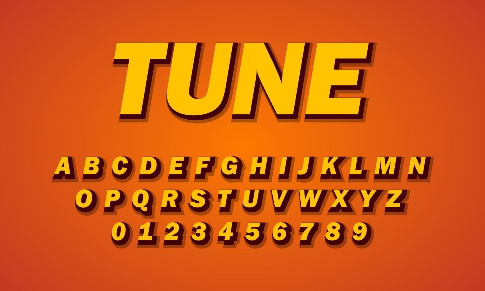 tune font alphabet vector