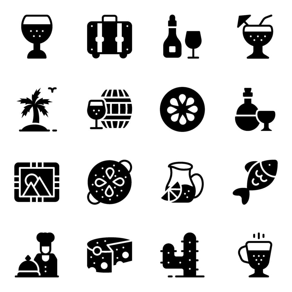 Spanish and Cuisines vector