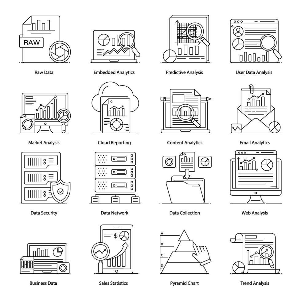 Data Collection and Market Analysis vector