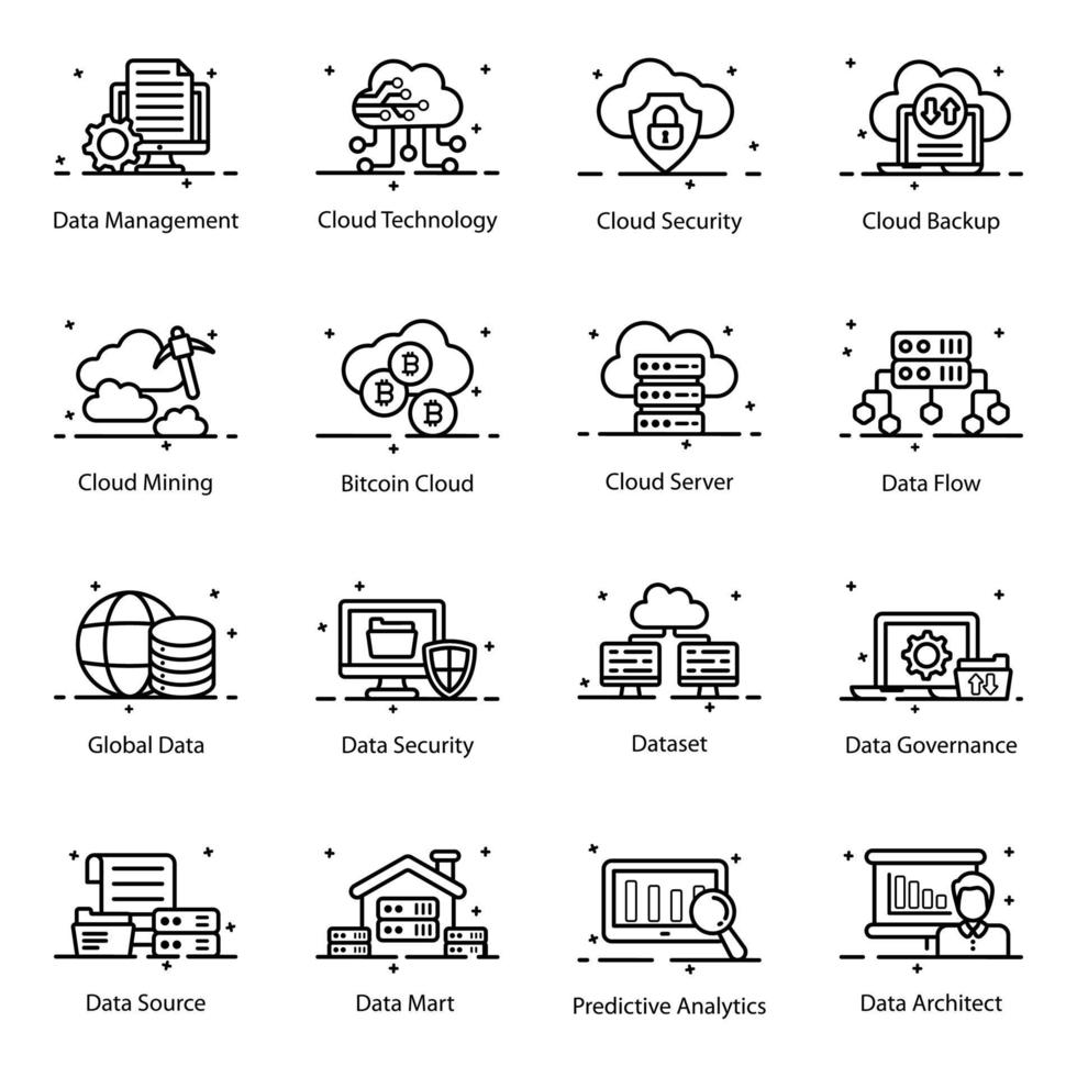 Data Network and Big Data vector