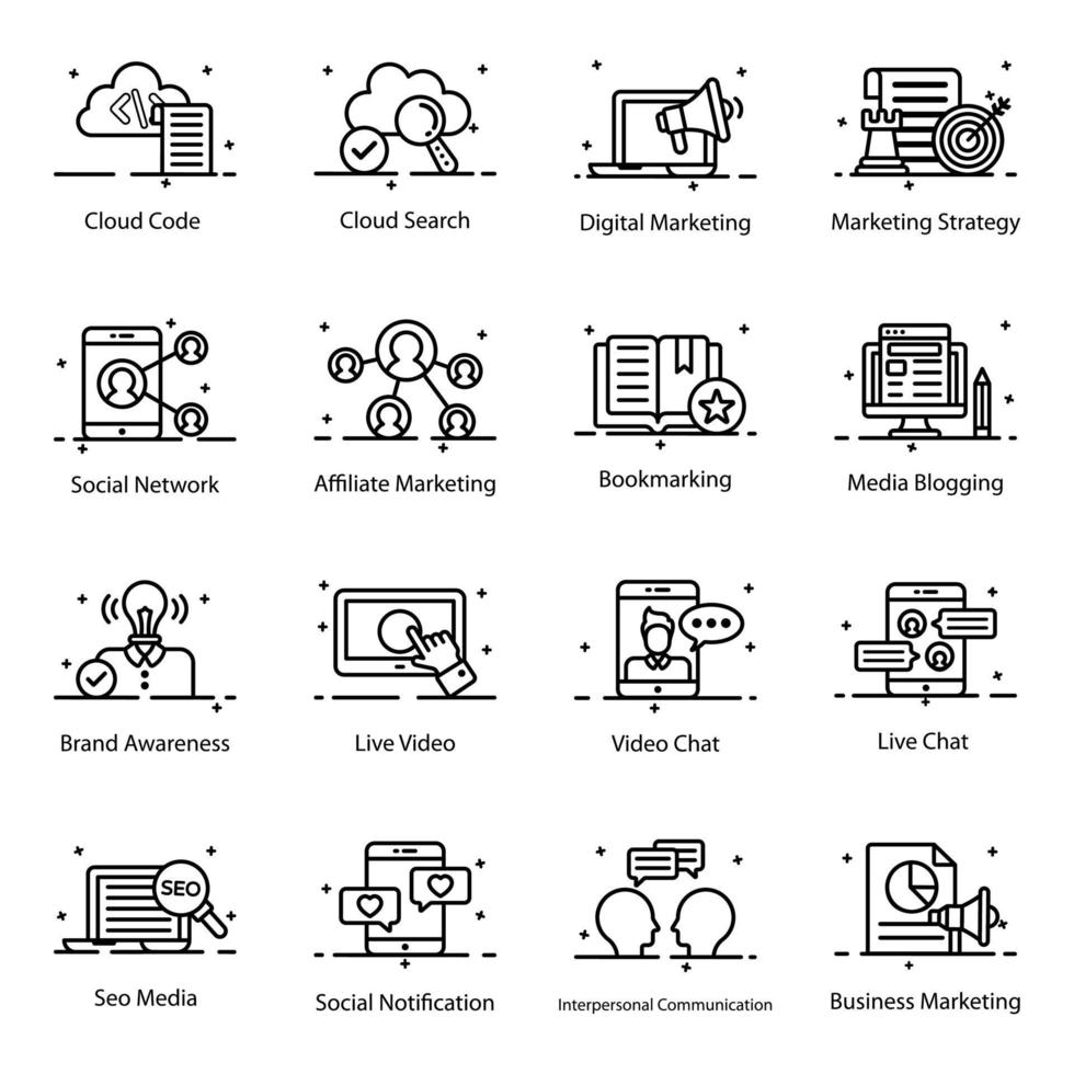 negocio y marketing y elemento. vector