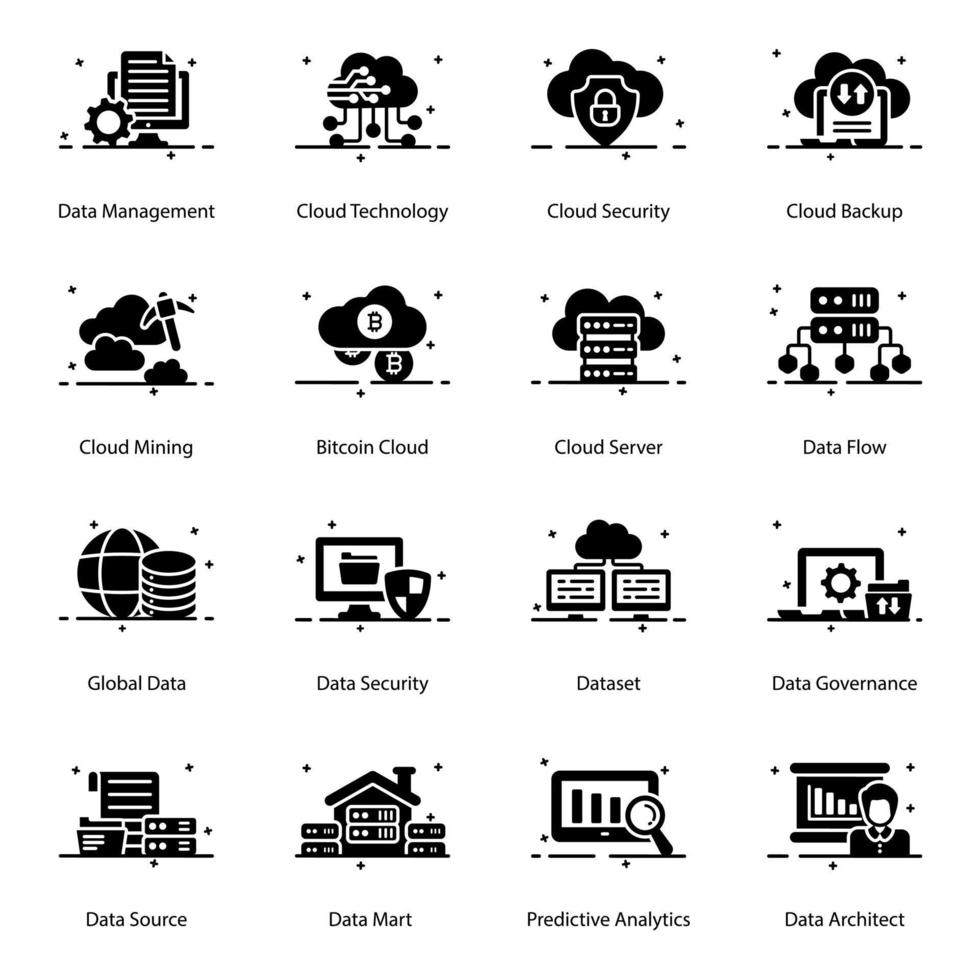Data Network and Big Data vector