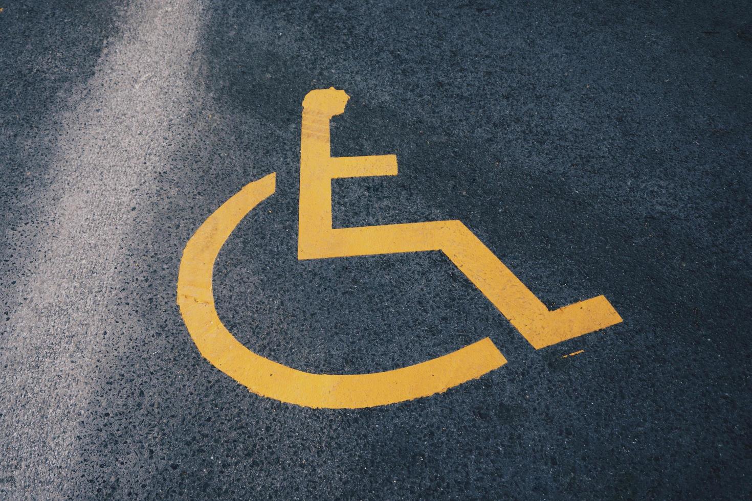Wheelchair traffic signal on the road photo