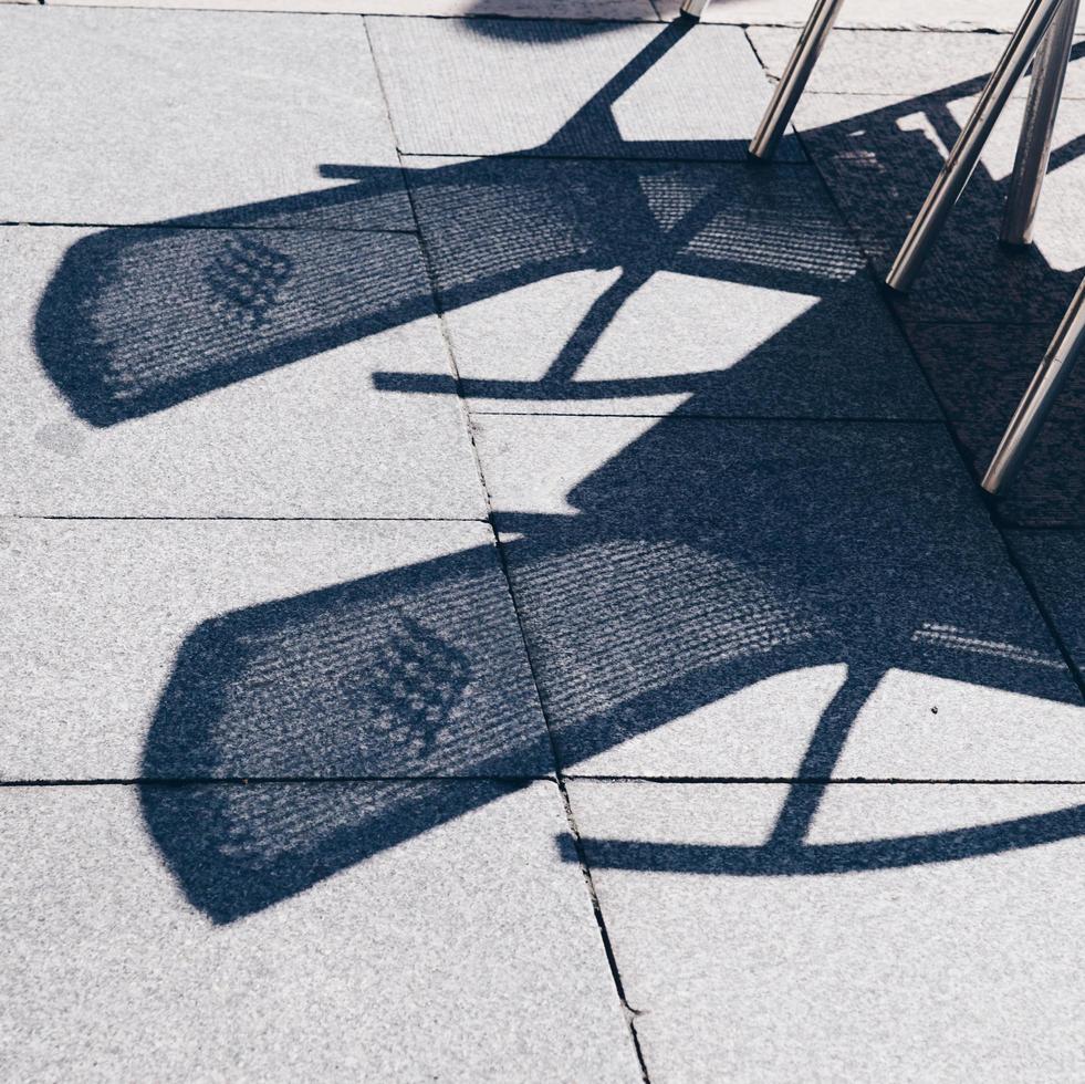 Chairs on the street photo