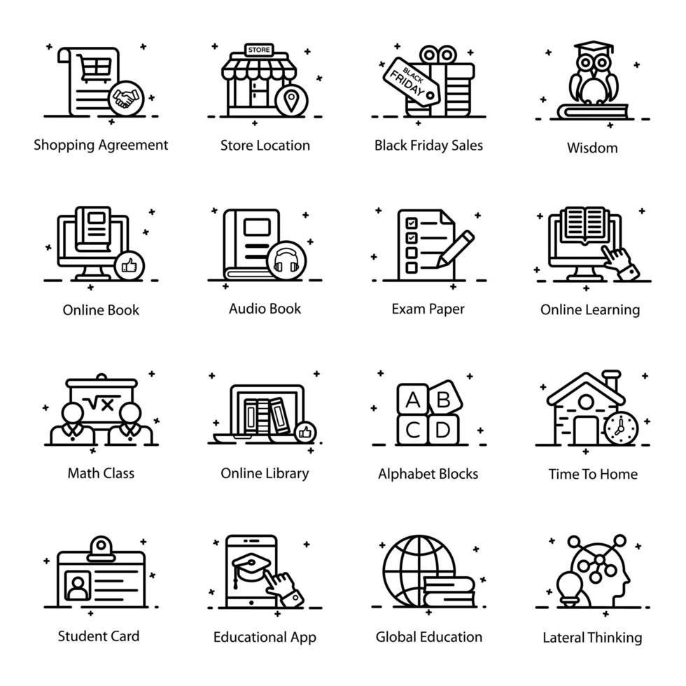 Education and Study Elements vector