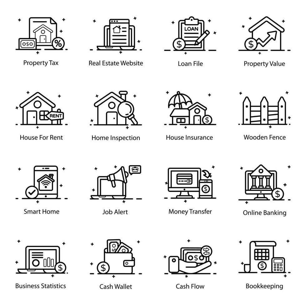 Conceptual Finance and Business vector