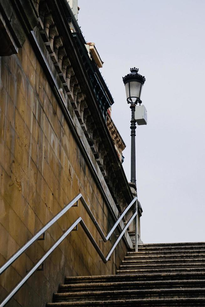 Stairs architecture on the street in Bilbao city, Spain photo