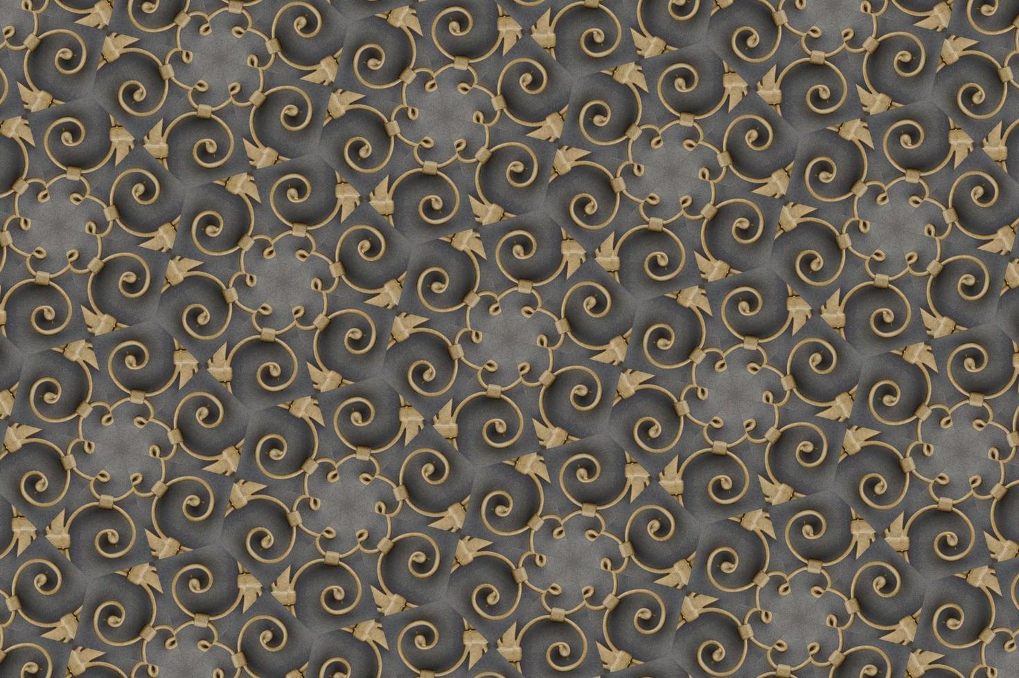 Golden abstract textured background, symmetric shapes and lines photo
