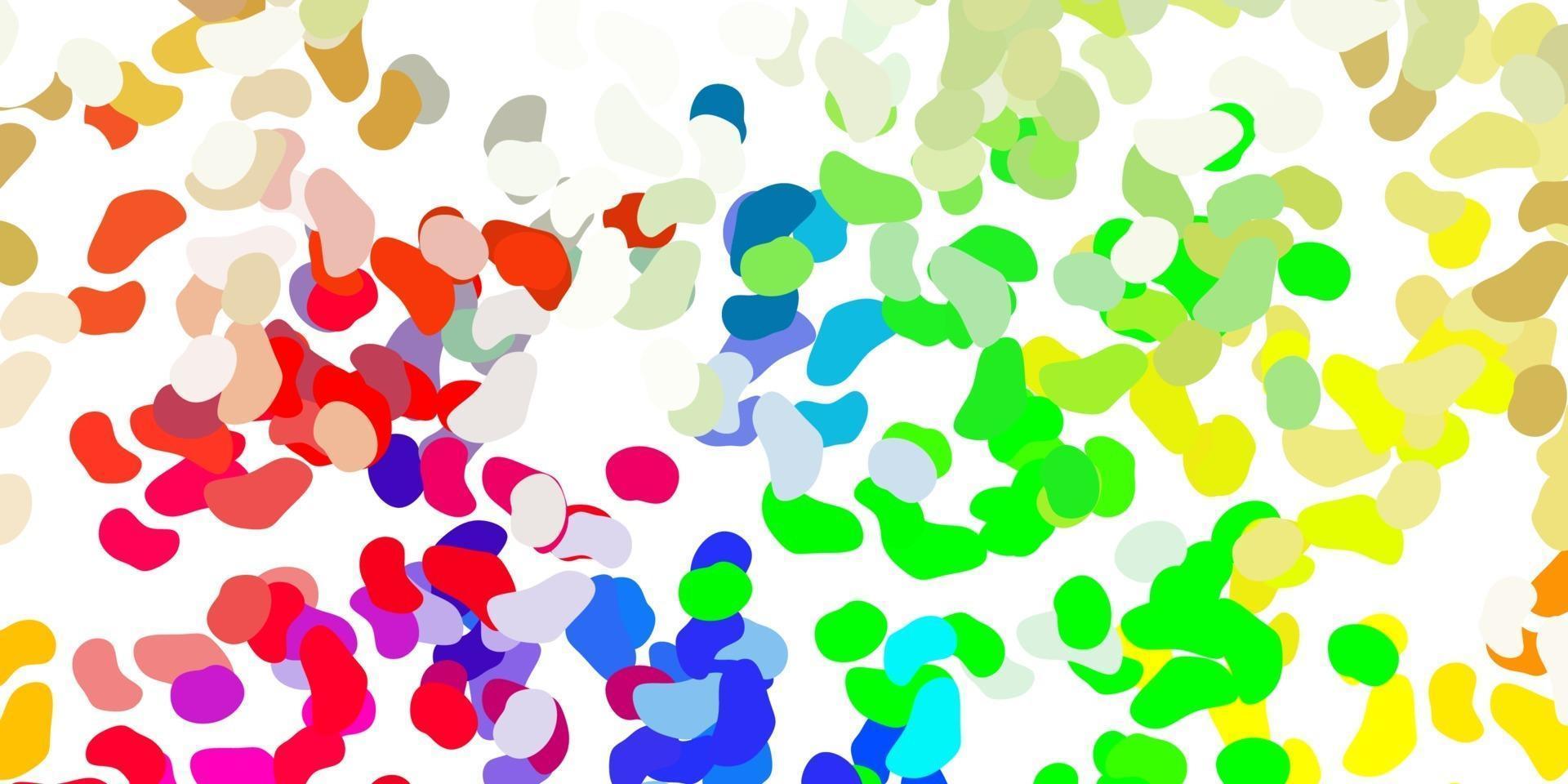 Light multicolor vector template with abstract forms.