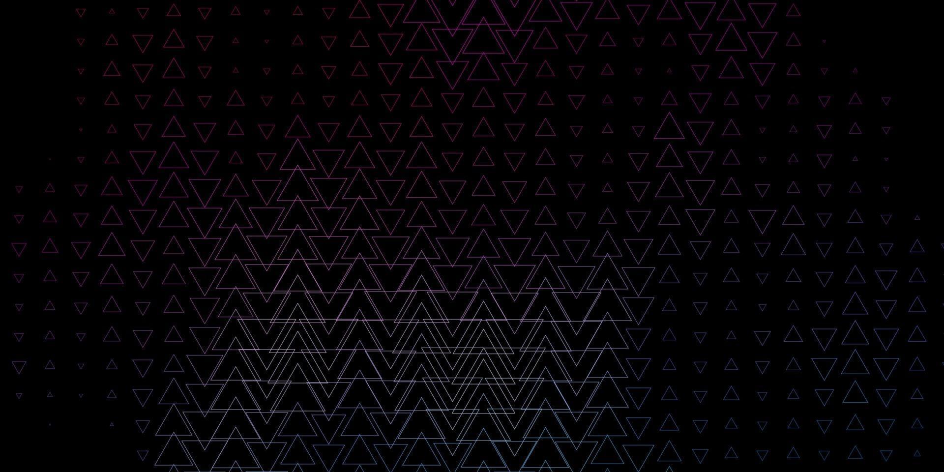plantilla de vector azul oscuro, rojo con cristales, triángulos.