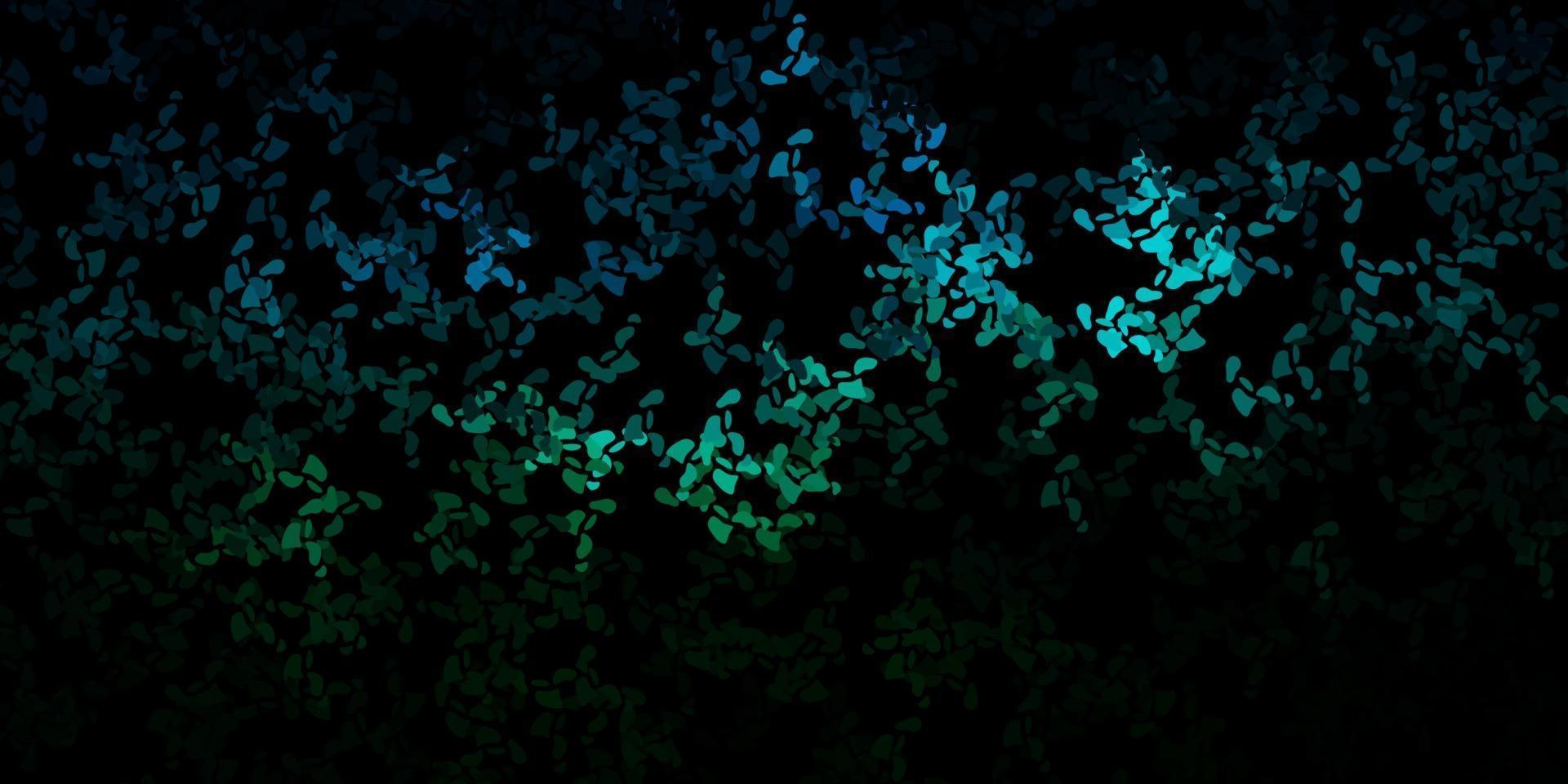Dark blue, green vector template with abstract forms.