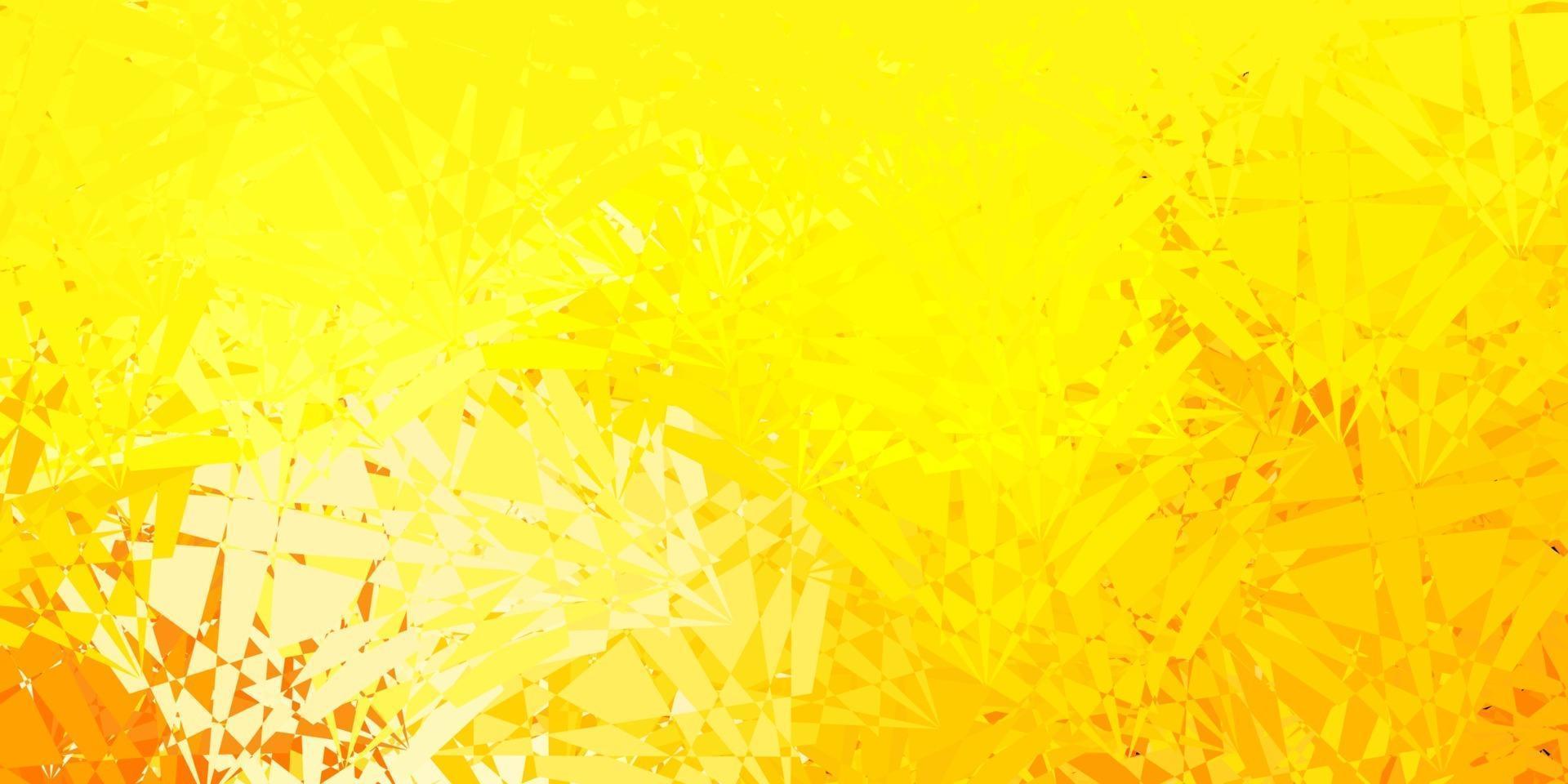 Dark Orange vector backdrop with triangles, lines.