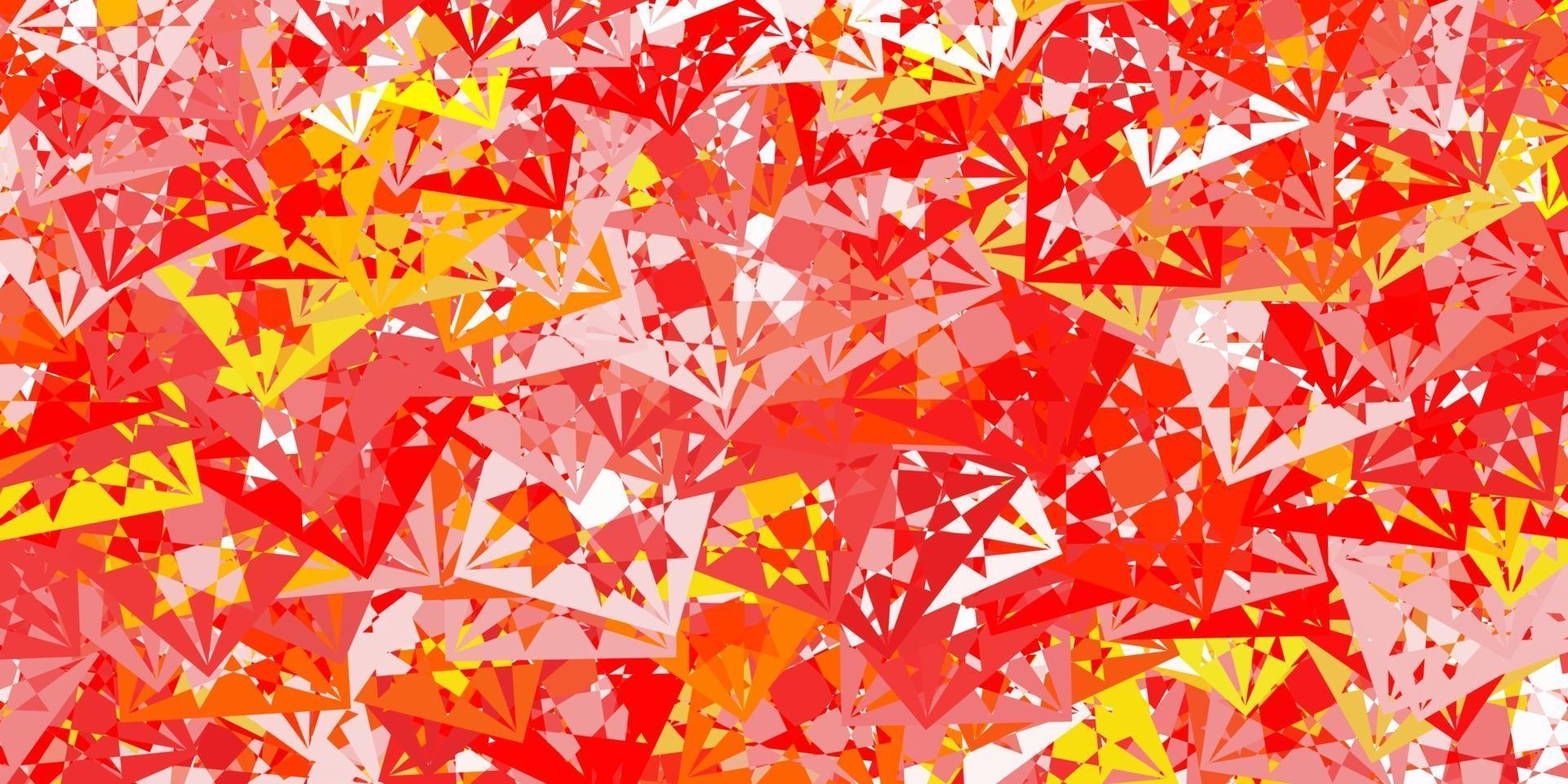 Light Orange vector background with triangles.