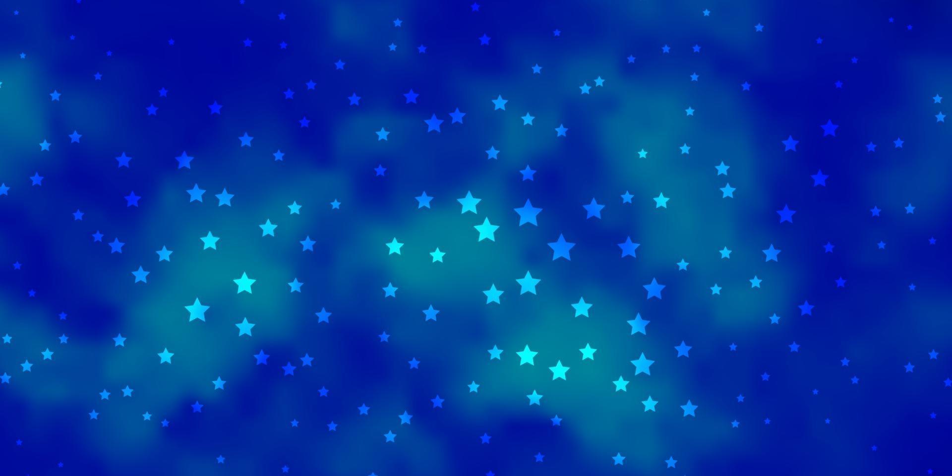 Dark BLUE vector texture with beautiful stars.