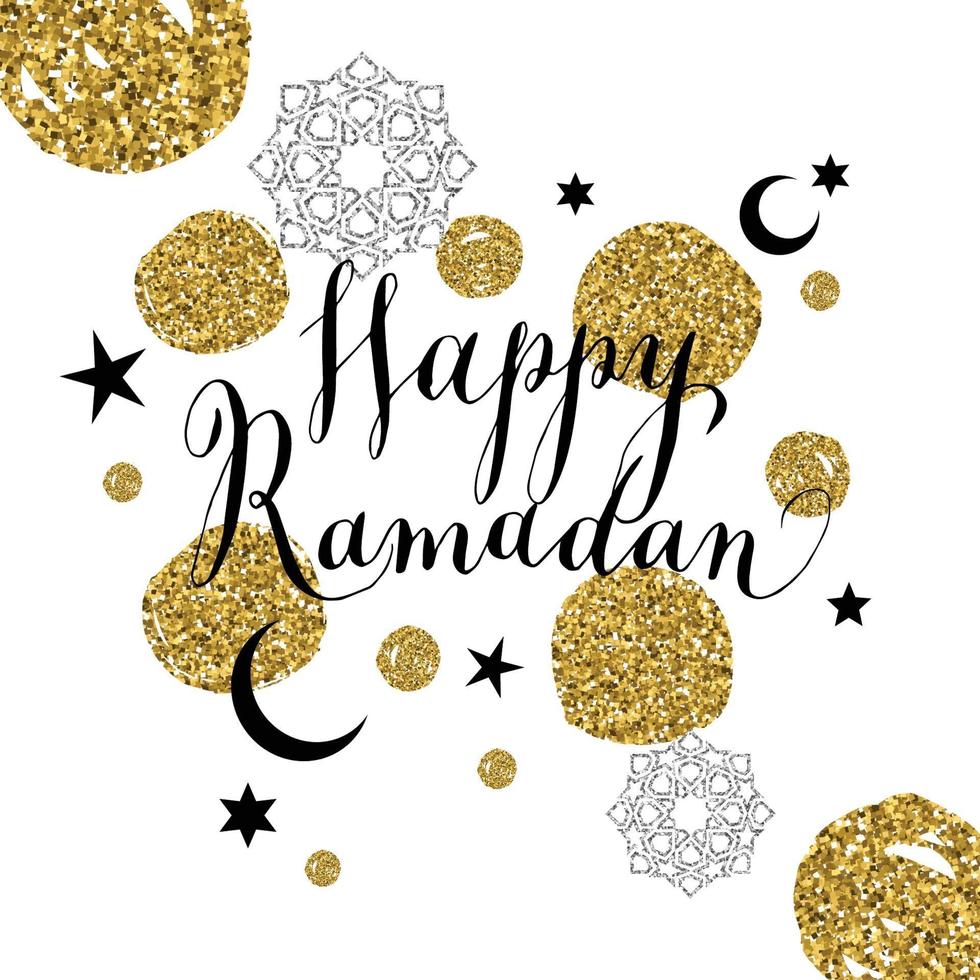 Ilustración de Ramadán feliz con símbolo de celebración de Ramadán. vector