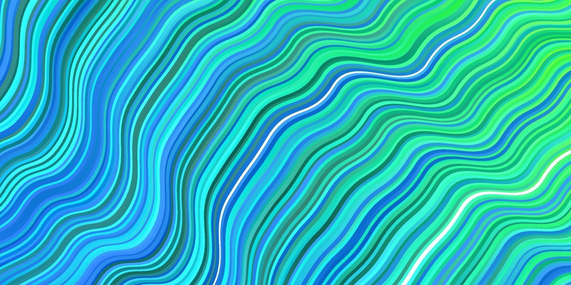 textura de vector azul claro, verde con curvas.
